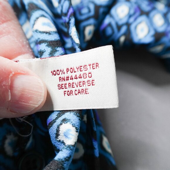 Womens Top Medium Blue Sheer Boxy Flowy Romantic Statement Artsy Indie - Picture 7 of 13